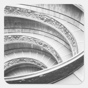 Adesivo Quadrado Roma Itália, Escadaria do Vaticano