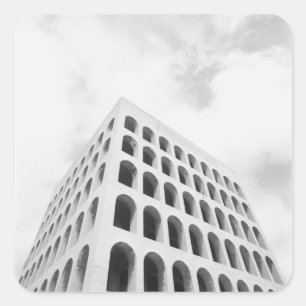 Adesivo Quadrado Roma Itália, EUR Palazzo del Lavoro