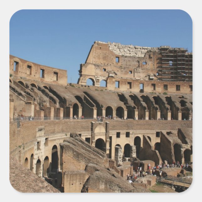 Adesivo Quadrado Roman Art. The Colosseum ou Flavian 7 (Frente)