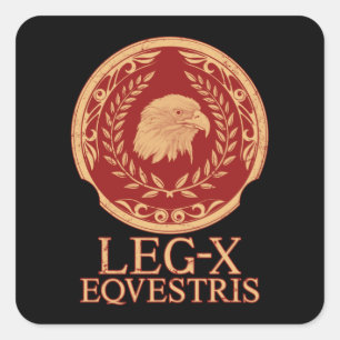 Adesivo Quadrado Roman Eagle Legio X Emblem