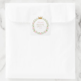 Adesivo Quadrado Romance Corado: Rosas Rosa & Respiração de Bebê