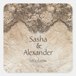 Adesivo Quadrado Românico Vintage Country Lace