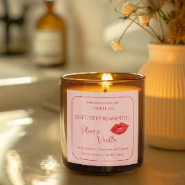 Adesivo Quadrado Romantic Luxury Love Design - Velvet Kiss Candle 