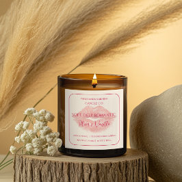 Adesivo Quadrado Romantic Luxury Love Design - Velvet Kiss Candle 