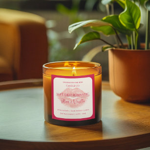Adesivo Quadrado Romantico Design de Luxo Amor - Vela Beijo de Velu