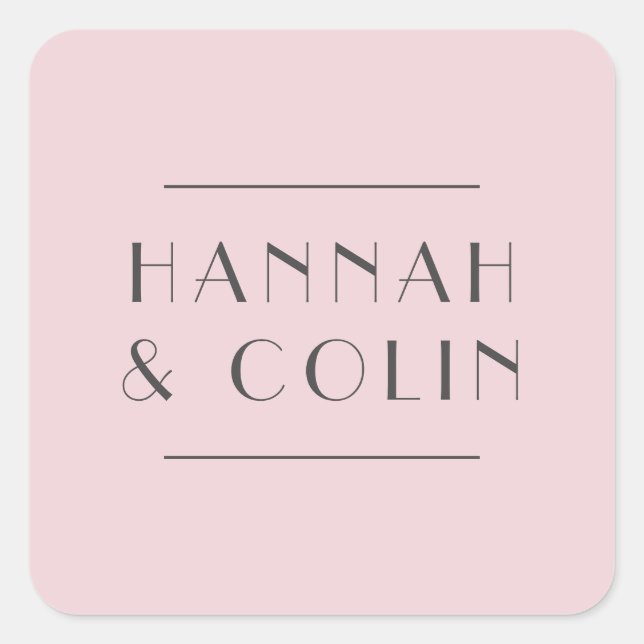 Adesivo Quadrado Romântico Dusty Rosa Peony Modern (Frente)