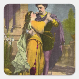 Adesivo Quadrado Romeu e Julieta