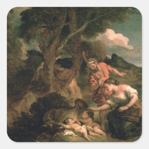 Adesivo Quadrado Rômulo e Remo