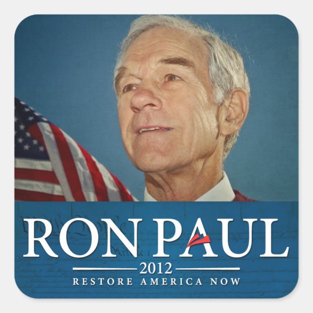 Adesivo Quadrado Ron Paul Sticker Set (Frente)