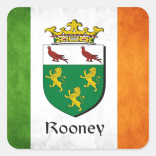 Adesivo Quadrado Rooney Irish Flag