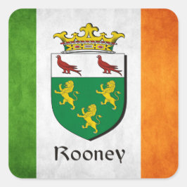 Adesivo Quadrado Rooney Irish Flag
