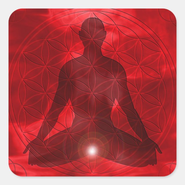 Adesivo Quadrado Root Chakra Muladhara (Frente)