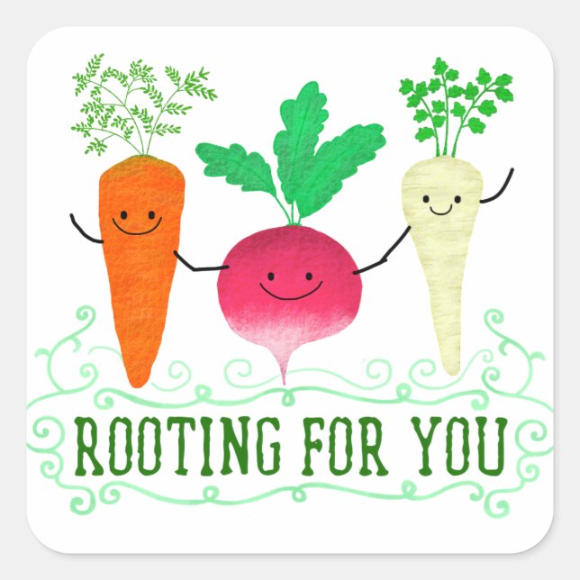 Adesivo Quadrado Root Pun Positivo - Root para você (Frente)