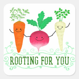 Adesivo Quadrado Root Pun Positivo - Root para você