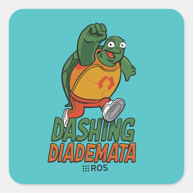 Adesivo Quadrado ROS 2 Dashing Diademata (Frente)