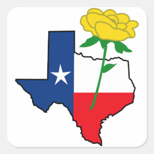 Adesivo Quadrado Rosa amarelo de Texas