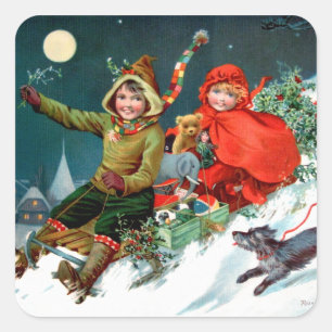 Adesivo Quadrado Rosa C. Petherick: Compra do Natal