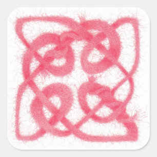 Adesivo Quadrado ROSA CELTIC KNOT Large Square Stickers