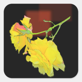 Adesivo Quadrado Rosa Cubist