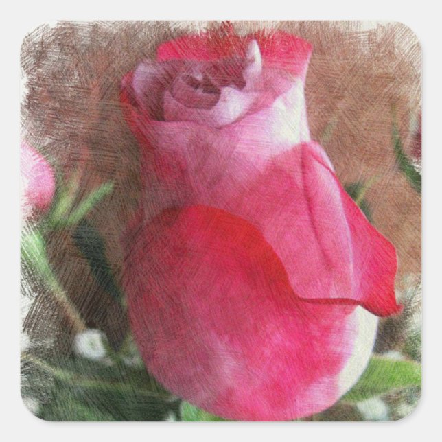 Adesivo Quadrado Rosa do Namorados rosa (Frente)