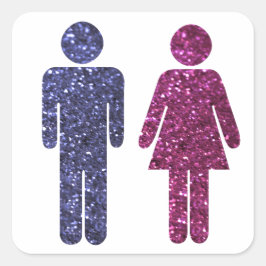 Adesivo Quadrado Rosa e Azul