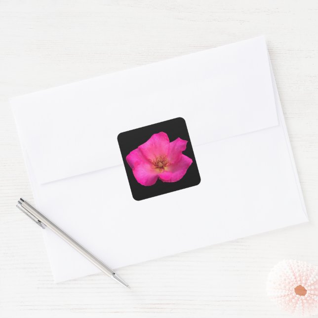 Adesivo Quadrado Rosa Feltro (Envelope)