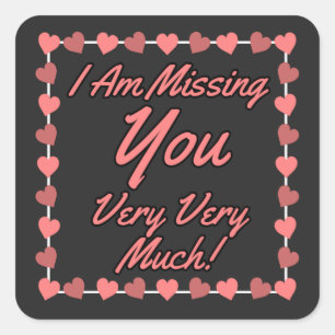 Adesivo Quadrado Rosa... sinto a sua falta.