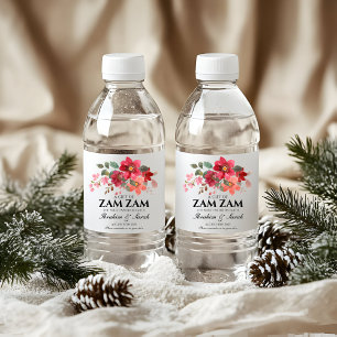 Adesivo Quadrado rosa vermelha de casamento muçulmana de zamzam wat