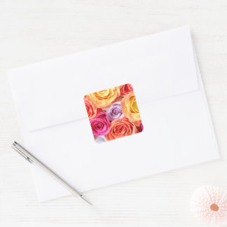 Adesivo Quadrado Rosas