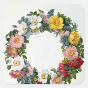 Adesivo Quadrado Rosas de coroa, Frontispiece para "Os Rosas da Ter