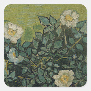 Adesivo Quadrado Rosas Silvestres por Vincent van Gogh