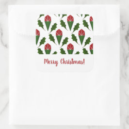 Adesivo Quadrado Rosas vermelhas Abstrato Elegante personalizadas e