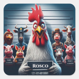 Adesivo Quadrado "Rosco Chicken Lineup" Sticker Sheet