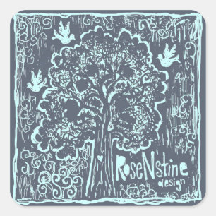 Adesivo Quadrado RoseNstine Stickers