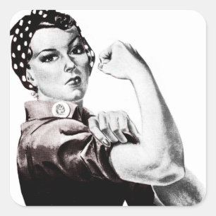 Adesivo Quadrado Rosie the Riveter