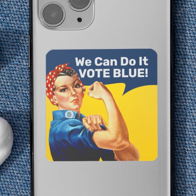 Adesivo Quadrado Rosie the Riveter | Vinheta (Criador carregado)