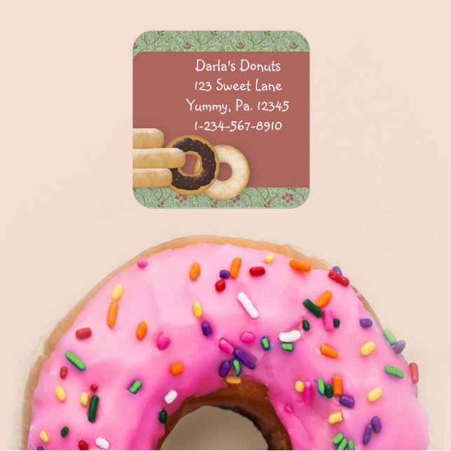 Adesivo Quadrado Rosquinha Custom Product Sticker (Criador carregado)