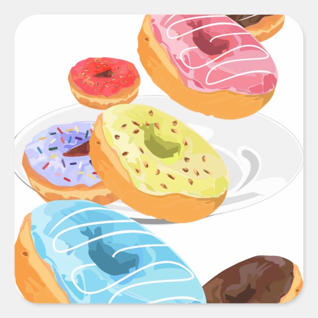 Adesivo Quadrado Rosquinhas (Frente)