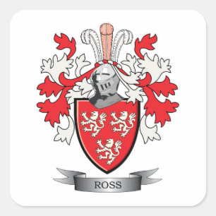 Adesivo Quadrado Ross Family Crest Casaco de Armas