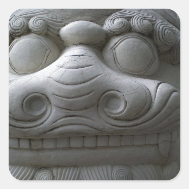 Adesivo Quadrado Rosto de Cachorro Foto (Frente)