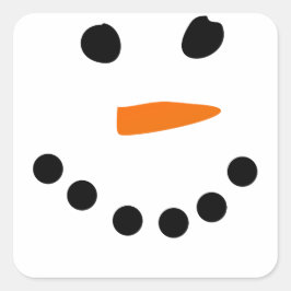 Adesivo Quadrado Rosto de Neve