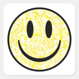 Adesivo Quadrado Rosto de Sorriso Patrocinado