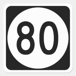 Adesivo Quadrado Rota 80, Kentucky, EUA