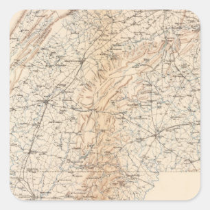 Adesivo Quadrado Rota, campanha de Gettysburg