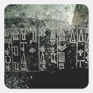 Adesivo Quadrado Roteiro Cuneiform