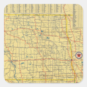 Adesivo Quadrado Roteiro N & S Dakota