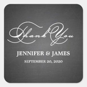 Adesivo Quadrado Roteiro Romântico Obrigado Rótulos Favoritos De Ca