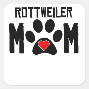 Adesivo Quadrado Rottweiler Mãe