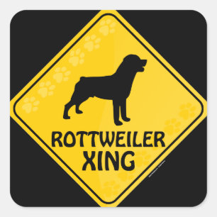 Adesivo Quadrado Rottweiler Xing