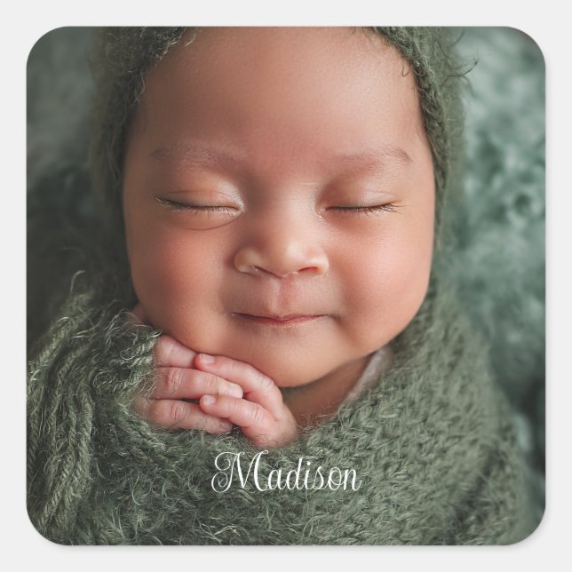 Adesivo Quadrado Rotulagem Bebê/Recém-nascido/Criança (Frente)